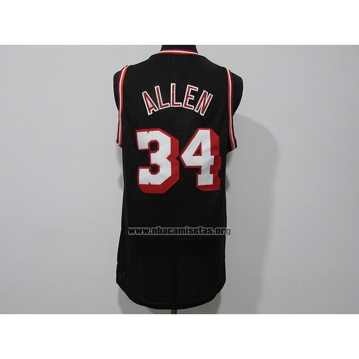 Camiseta Miami Heat Ray Allen NO 34 Mitchell & Ness 2012-13 Negro